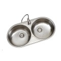 DUETO INOX 850 X 450 2 PIAS ENCASTRAR