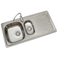LAVA LOIÇAS INOX 1005 X 505 1 PIA E MEIA ENCASTRAR