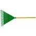 APANHA FOLHAS PLASTICO VERDE 20 DENTES COM CABO METALICO
