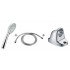 CONJUNTO DE CHUVEIRO CROMADO 3 POSIÇOES + SUPORTE REGULAVEL + BICHA EXTENSIVEL 1.70 X 2.20