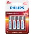 PHILIPS PILHA AA BLISTER 4 UNIDADES