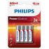 PHILIPS PILHA AAA BLISTER 4 UNIDADES