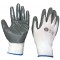 LUVA EM NYLON BRANCO E NITRIL CINZENTO N119