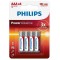 PHILIPS PILHA AAA BLISTER 4 UNIDADES